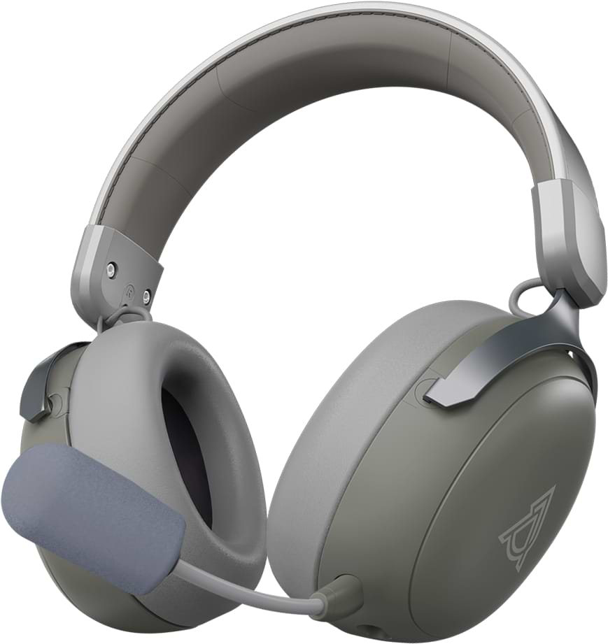 Гарнітура бездротова ігрова Ajazz AHM08 MAX 3-Mode Grey (AHM08-MAX-GW)