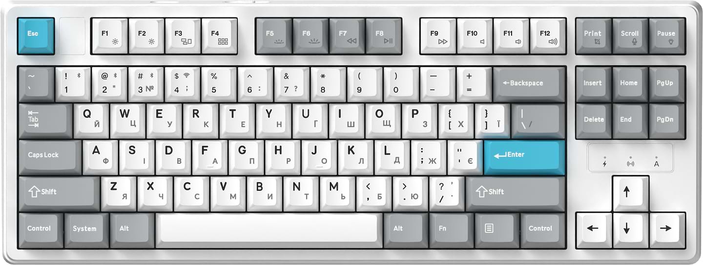 Купити Клавіатура бездротова ігрова GamePro Asgard Ragnar Keychron Super White (MK285WH) - Фото 1 Клавіатура бездротова ігрова GamePro Asgard Ragnar Keychron Super White (MK285WH) - Фото 1