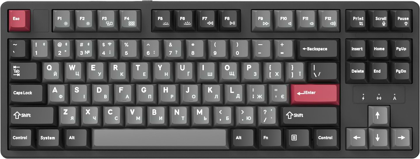 Купити Клавіатура бездротова ігрова GamePro Asgard Ragnar Keychron Super Black (MK285BK) - Фото 1 Клавіатура бездротова ігрова GamePro Asgard Ragnar Keychron Super Black (MK285BK) - Фото 1