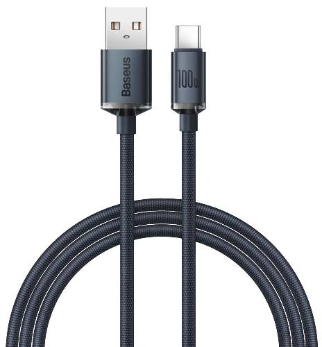 Купити Кабель синхронізації даних Baseus Crystal Shine Series Fast Charging Data Cable USB to Type-C 100W 1.2m Black (CAJY000401) - Фото 1 Кабель синхронізації даних Baseus Crystal Shine Series Fast Charging Data Cable USB to Type-C 100W 1.2m Black (CAJY000401) - Фото 1