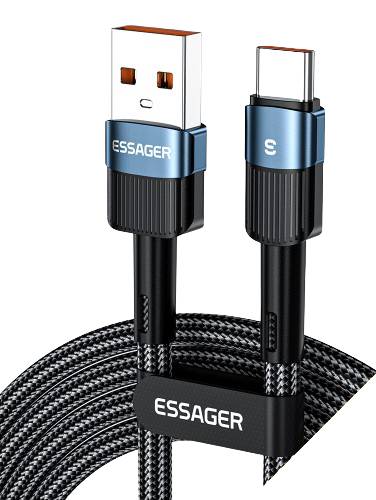 Фото - Кабель синхронізації даних Essager Star 7A Type-C USB Cable 2m Blue (EXCT-XCA03) Фото - Кабель синхронізації даних Essager Star 7A Type-C USB Cable 2m Blue (EXCT-XCA03)