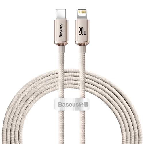 Кабель Baseus Crystal Shine Series Fast Charging Data Cable Type-C to iP 20W 2m Pink (CAJY001404)