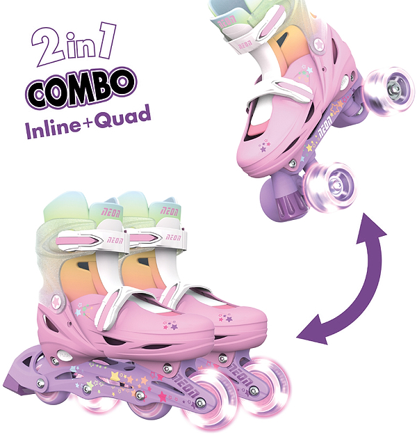 Фото - Ролики Neon Combo Радуга (NC48R4)