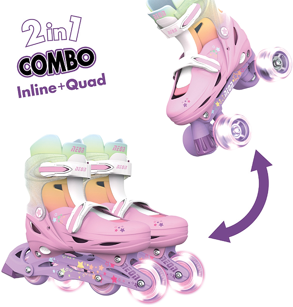 Фото - Ролики Neon Combo Радуга (NC49R4)