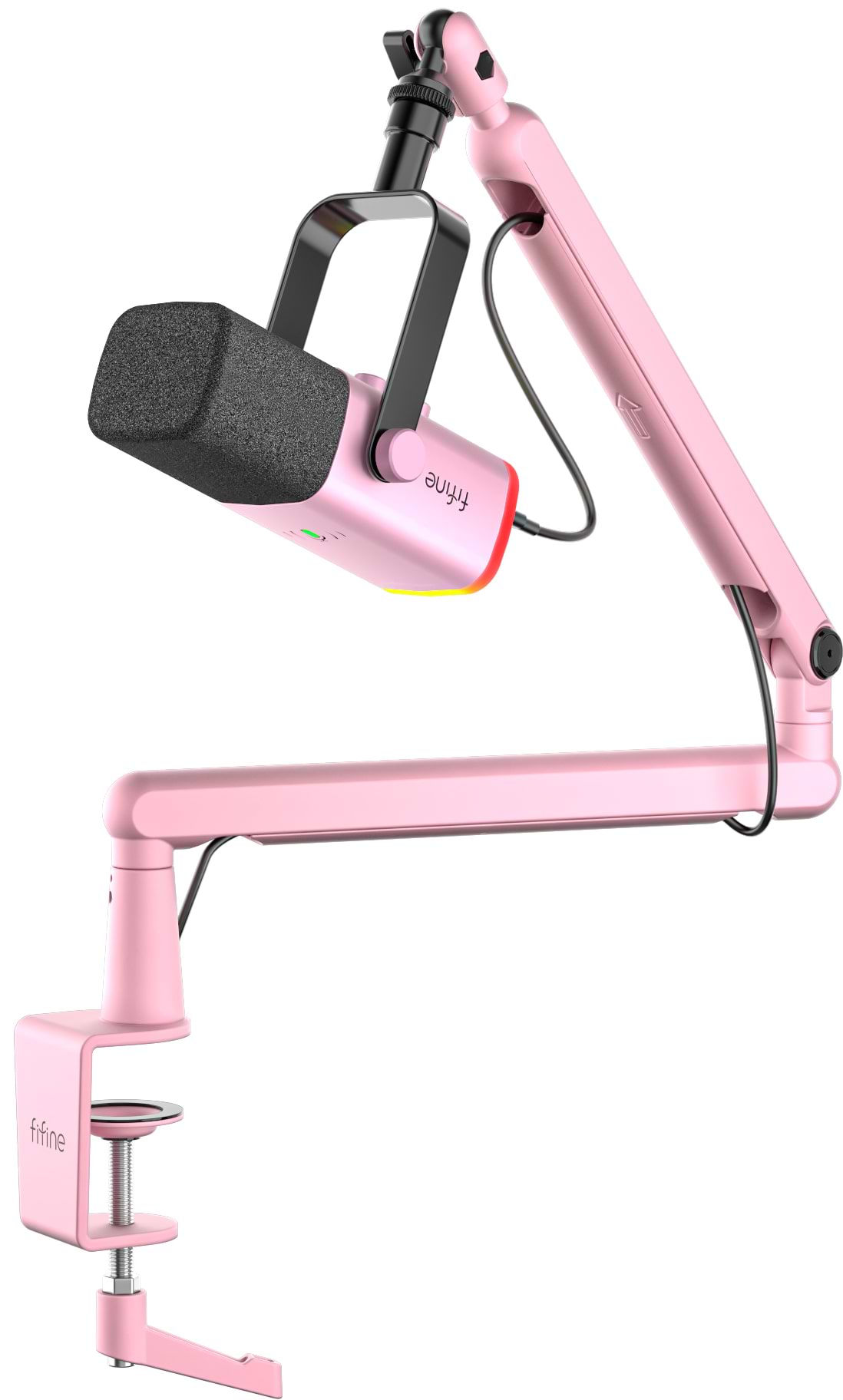 Микрофон для компьютера проводной Fifine TAM8P USB/XLR Pink - Фото 1