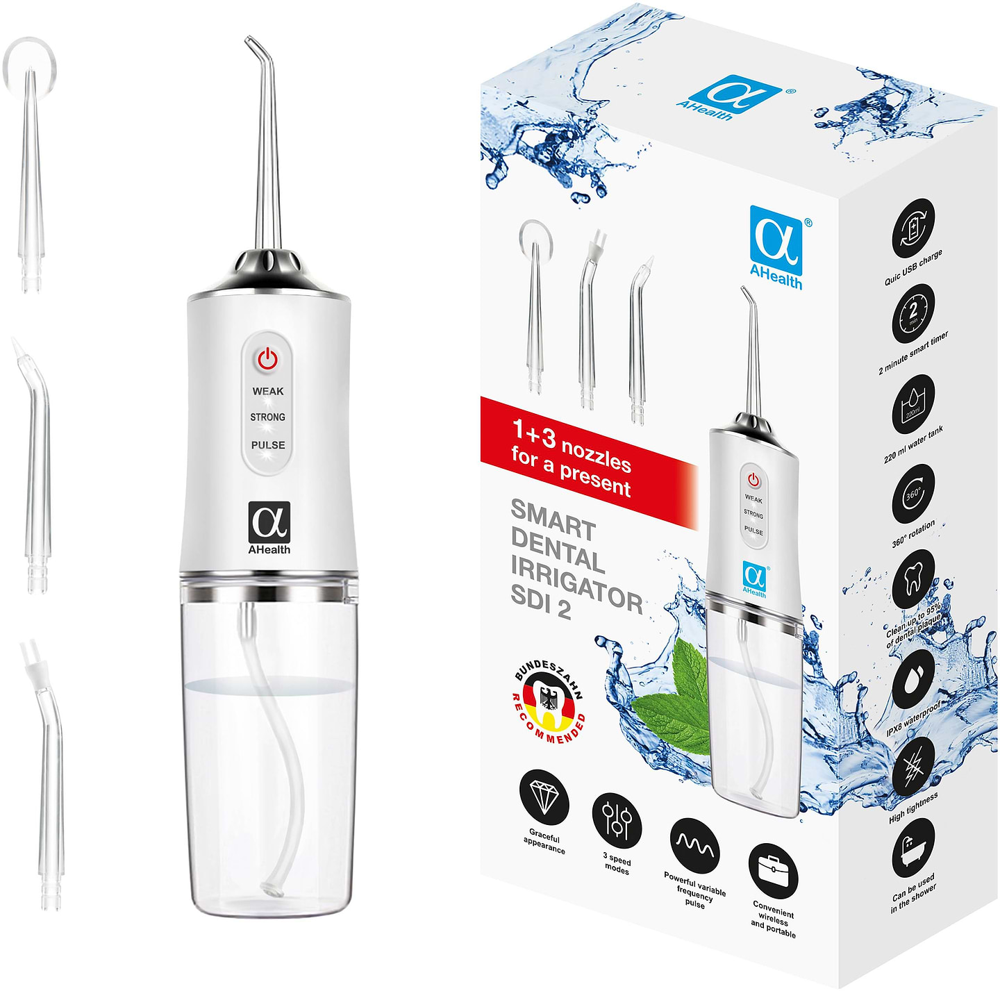 Іригатор AHealth SDI 2 white (AHSDI2W) - Фото 1