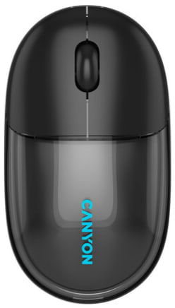 Миша бездротова Canyon OnClick 24 Dual-mode Silent Transparent/Black (CNS-CMSW24B) - Фото 1