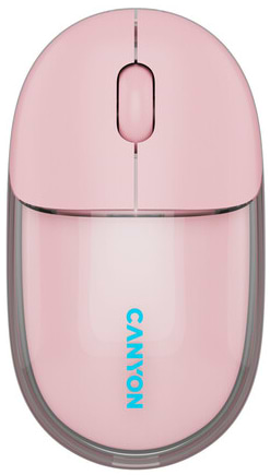 Фото - Мышь беспроводная Canyon OnClick 24 Dual-mode Silent Transparent/Pink (CNS-CMSW24P)