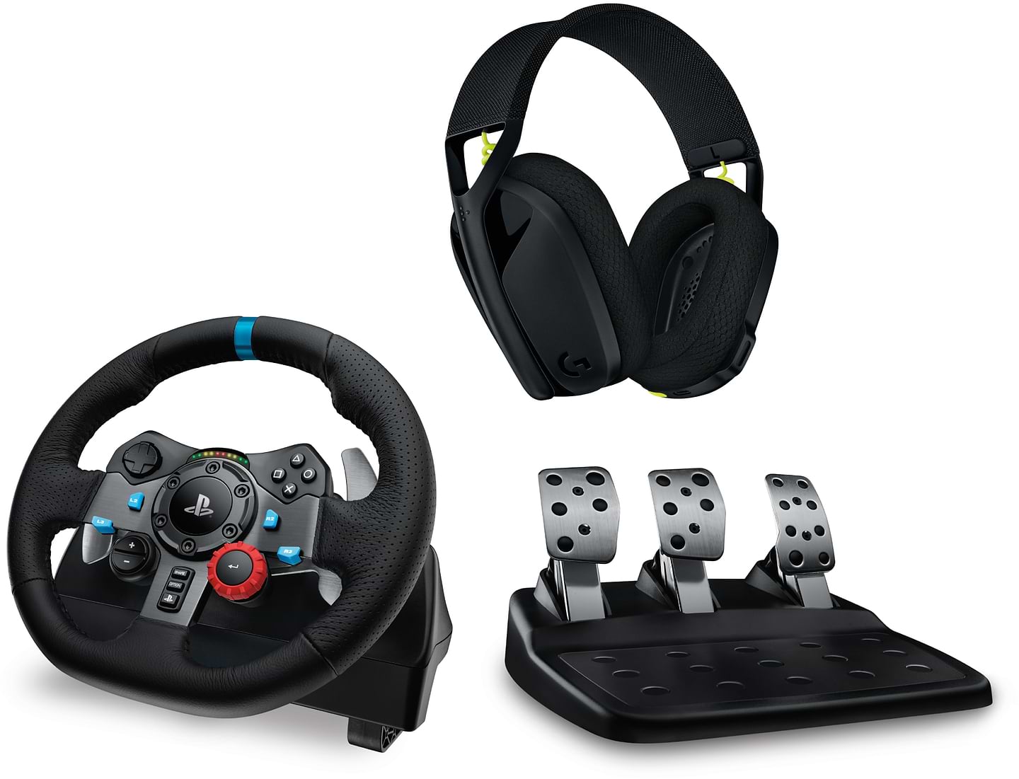 Кермо Logitech G29 Racing Wheel and Pedals for PS4/PS5 and PC + G435 Black - Фото 1