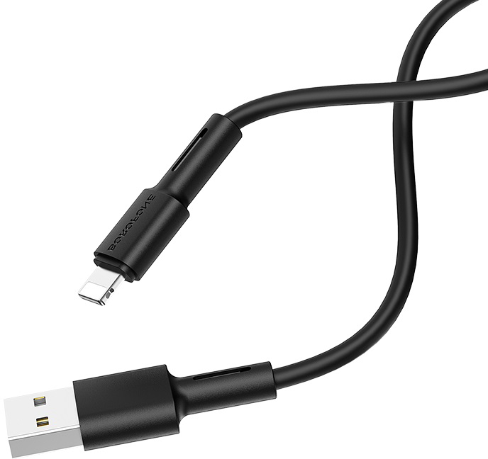 Кабель BOROFONE BX31 USB to iP 2.4A, 1m Black (6931474710352)