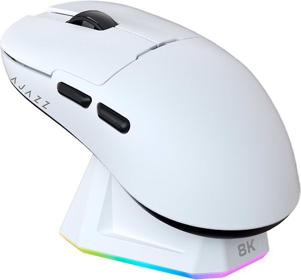 Фото - Миша бездротова ігрова Ajazz AJ159PRO -3 Mod-White-Pixart 3395-8K (AJ159-PRO-W)