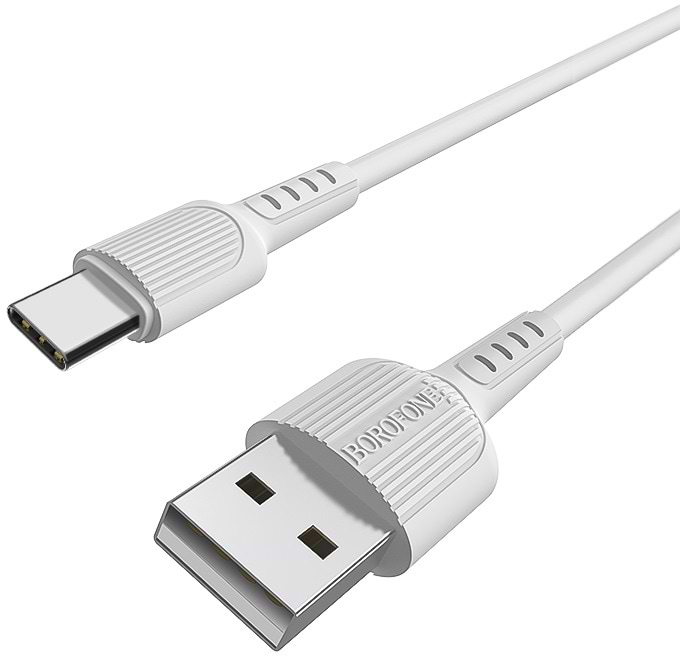Кабель синхронізації даних BOROFONE BX16 USB to Type-C 2A, 1m White (6957531099468)