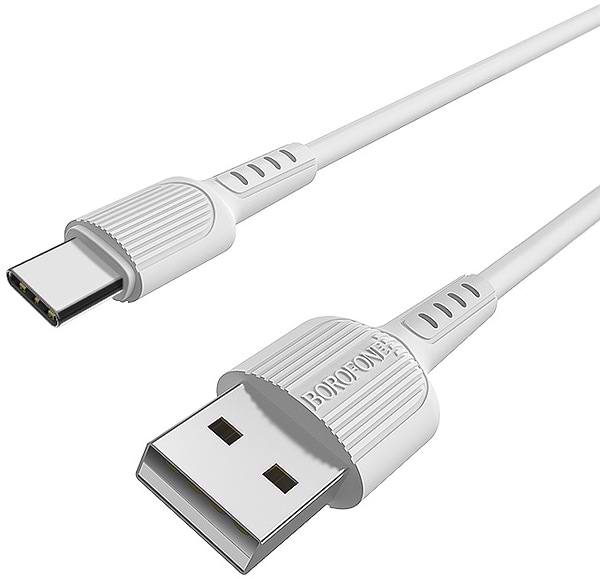 Фото - Кабель синхронізації даних BOROFONE BX16 USB to Type-C 2A, 1m White (6957531099468)