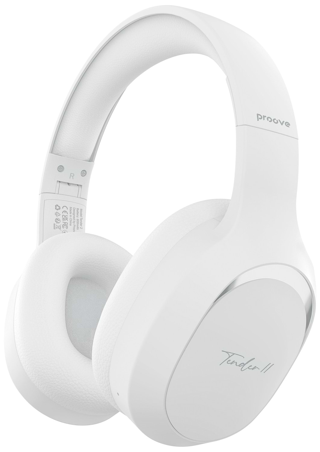 Навушники повнорозмірні бездротові Proove Tender 2 (APP) white (HPTR2001AP02) - Фото 1