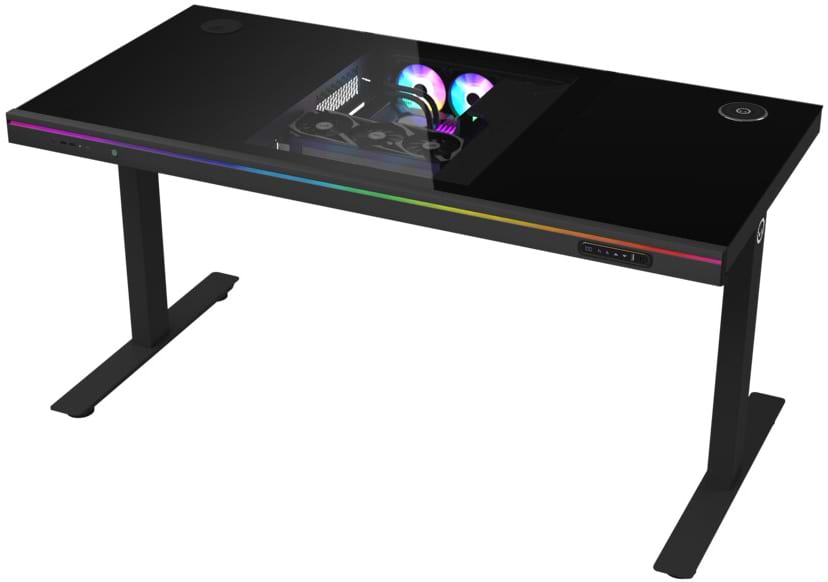 Стіл комп'ютерний Lorgar ELITE 90G Glass Black (LRG-DE90G)