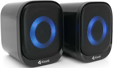 Фото - Комп'ютерна акустика компактна 2.0 Kisonli X3 Black Фото - Комп'ютерна акустика компактна 2.0 Kisonli X3 Black