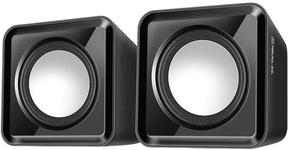 Комп'ютерна акустика компактна 2.0 REAL-EL S-10 Black (EL121100020)