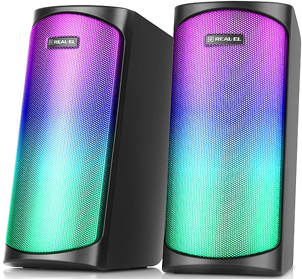 Фото - Комп'ютерна акустика компактна 2.0 REAL-EL S-135 Black (EL121100019)