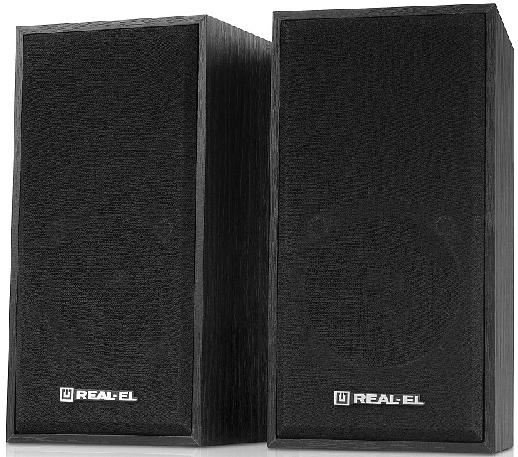 Комп'ютерна акустика компактна 2.0 REAL-EL S-202 Black (EL121200019)
