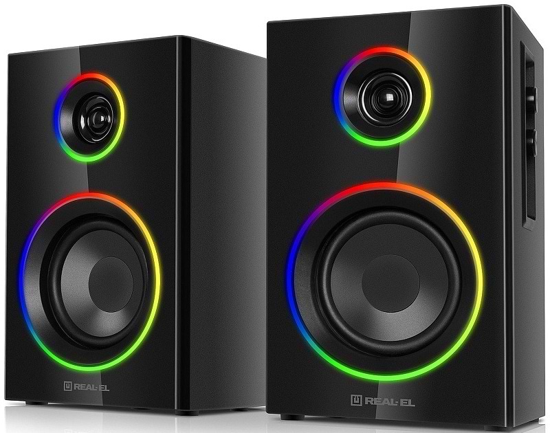 Компьютерная акустика компактная 2.0 REAL-EL S-410 Black (EL121200016)