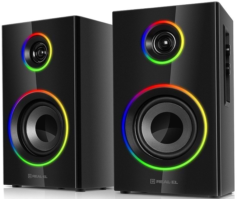 Комп'ютерна акустика компактна 2.0 REAL-EL S-415 Black (EL121200017)