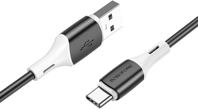 Кабель синхронізації даних BOROFONE BX79 USB to Type-C 3A, 1m Black (6974443384789)