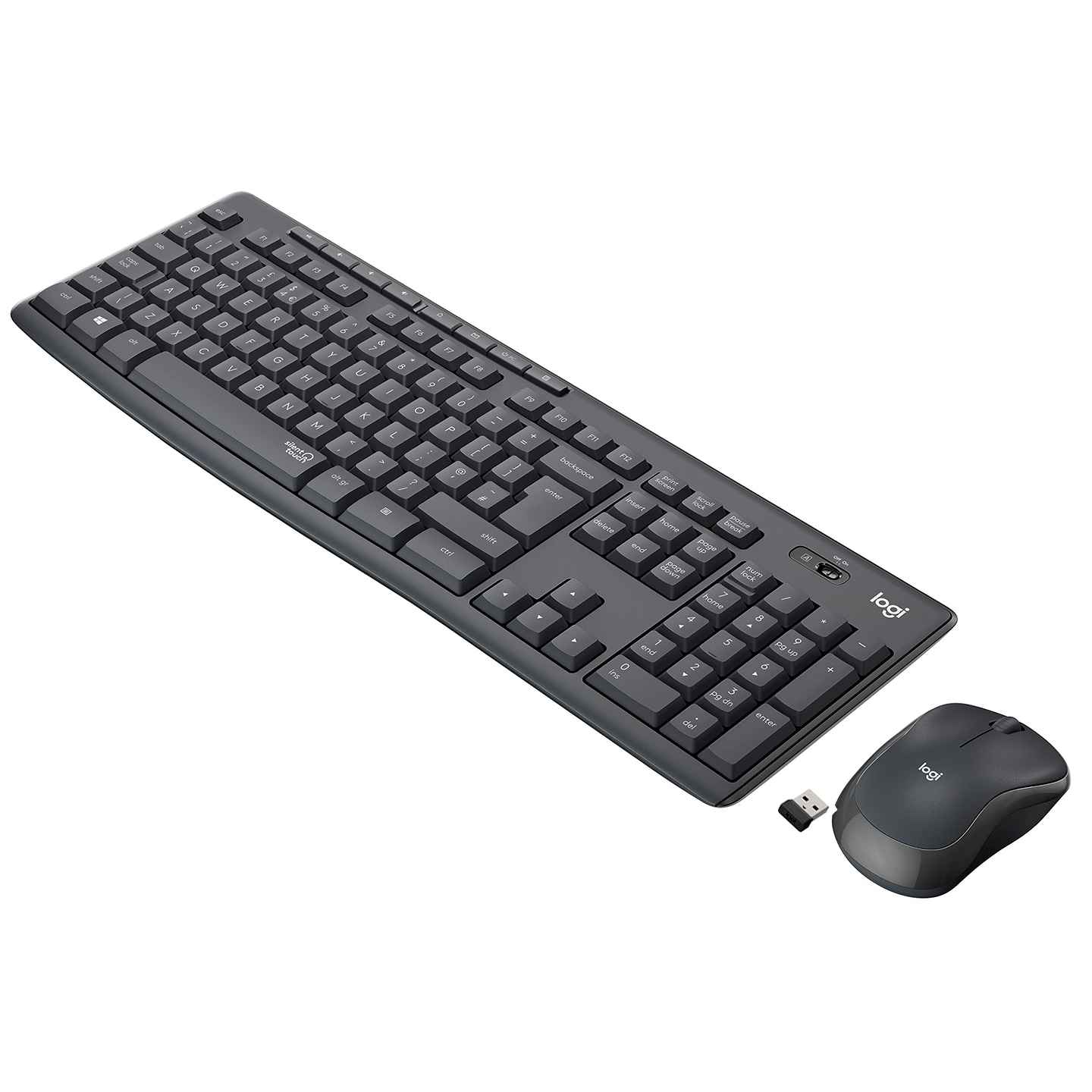 Клавиатура+мышь беспроводная Logitech MK295 Silent UA Graphite (920-009800) - Фото 1