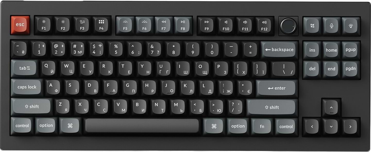 Клавіатура бездротова Keychron V3 Ultra Red Switch Black RGB (V3U-D1-UA)