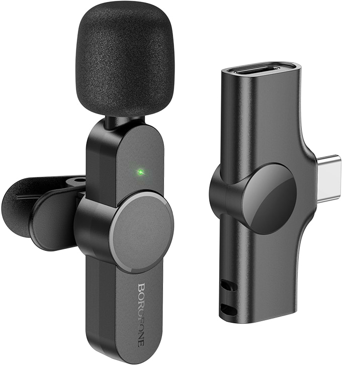 Мікрофон для смартфона BOROFONE BFK12 Type-C Black (6941991106392)