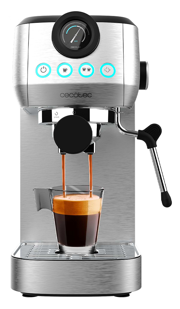 Фото - Кавоварка ріжкова Cecotec Power Espresso 20 Steel Pro (CCTC-01984)