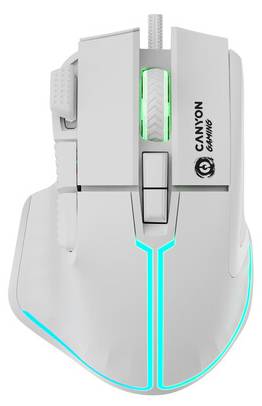 Фото - Миша дротова ігрова Canyon Fortnax GM-636 White (CND-SGM636W)