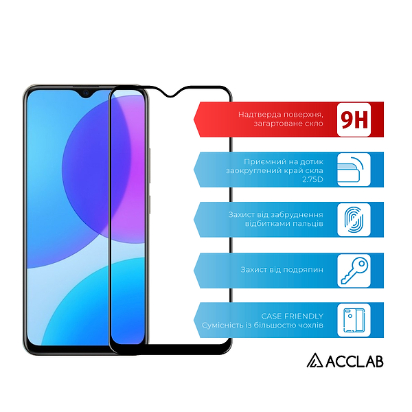 Фото - Защитное стекло для смартфона ACCLAB Full Glue for VIVO Y11 (2019) (1283126508998)