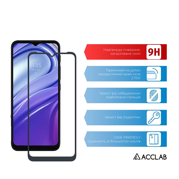 Фото - Захисне скло для смартфону ACCLAB Full Glue for MOTO G20 (1283126514388)