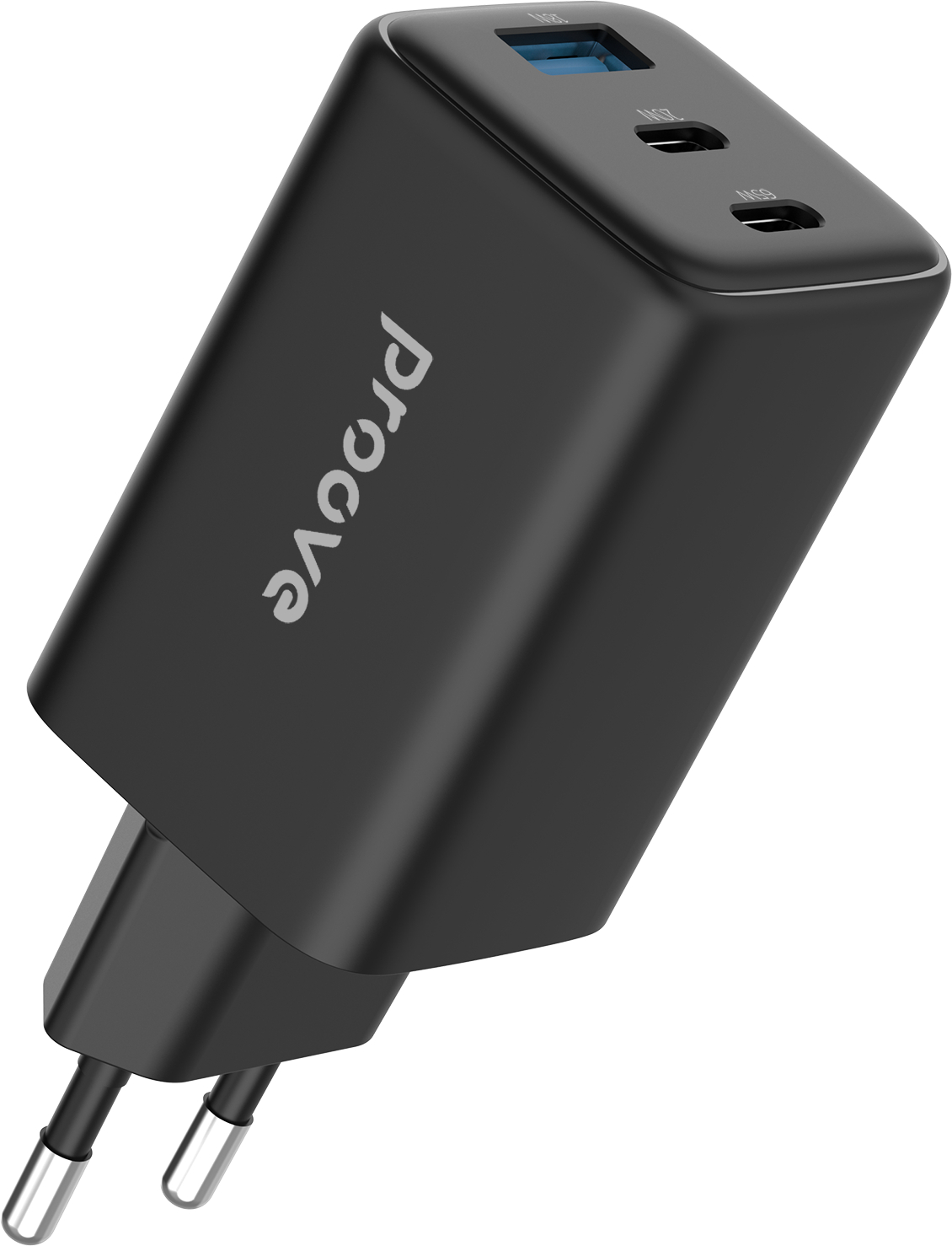 Сетевое зарядное устройство Proove Pocket GaN 65W (2Type-C + USB) Black (WCPG65121201)