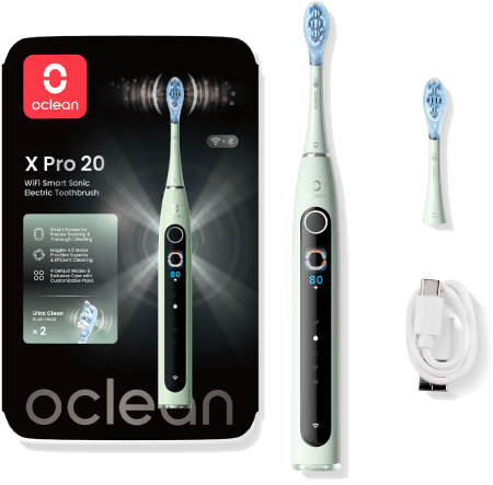 Купити Зубна щітка електрична Oclean X Pro 20 Electric Toothbrush Green (6970810556902) - Фото 1 Зубна щітка електрична Oclean X Pro 20 Electric Toothbrush Green (6970810556902) - Фото 1