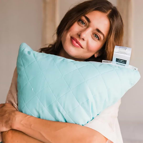 Фото - Подушка стандартна MirSon вовняна Valentino Premium 124 м'яка 40x60 см (2200000017185)