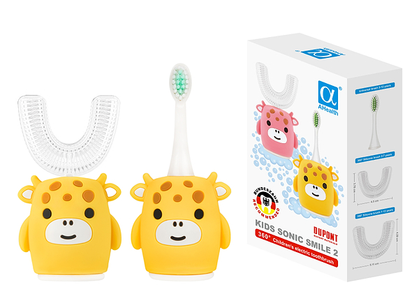 Фото - Зубная щетка электрическая AHealth KIDS SONIC SMILE 2 Yellow (AHkss2y)