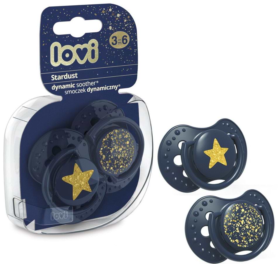 Симетрична пустушка Lovi Stardust 3-6 міс 2 шт. синя (22/893_blue) - Фото 1