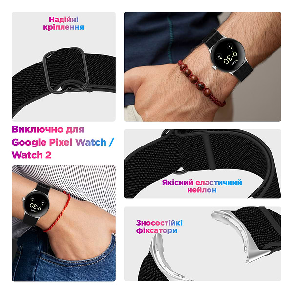 Фото - Ремінець для смарт-годинника Armorstandart for Google Pixel Watch / Watch 2 / Watch 3 41 mm Black (ARM75425)