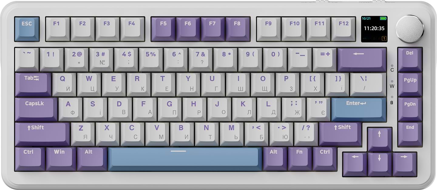 Клавіатура бездротова ігрова Ajazz AK820 MAX Magnetic switches (AK820MAX-M-PWB)