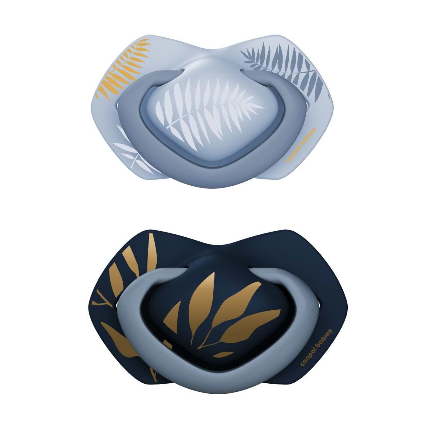 Симметричная пустышка Canpol babies GOLD 18+ мес 2 шт. - голубая (22/666_blu)