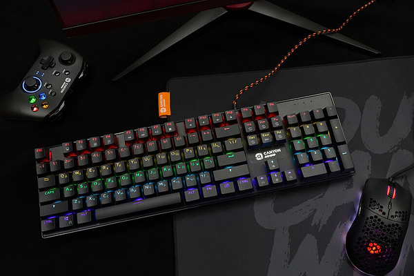 Фото - Клавіатура дротова ігрова Canyon Deimos GK-4 Rainbow LED ENG/UKR Black (CND-SKB4-US)