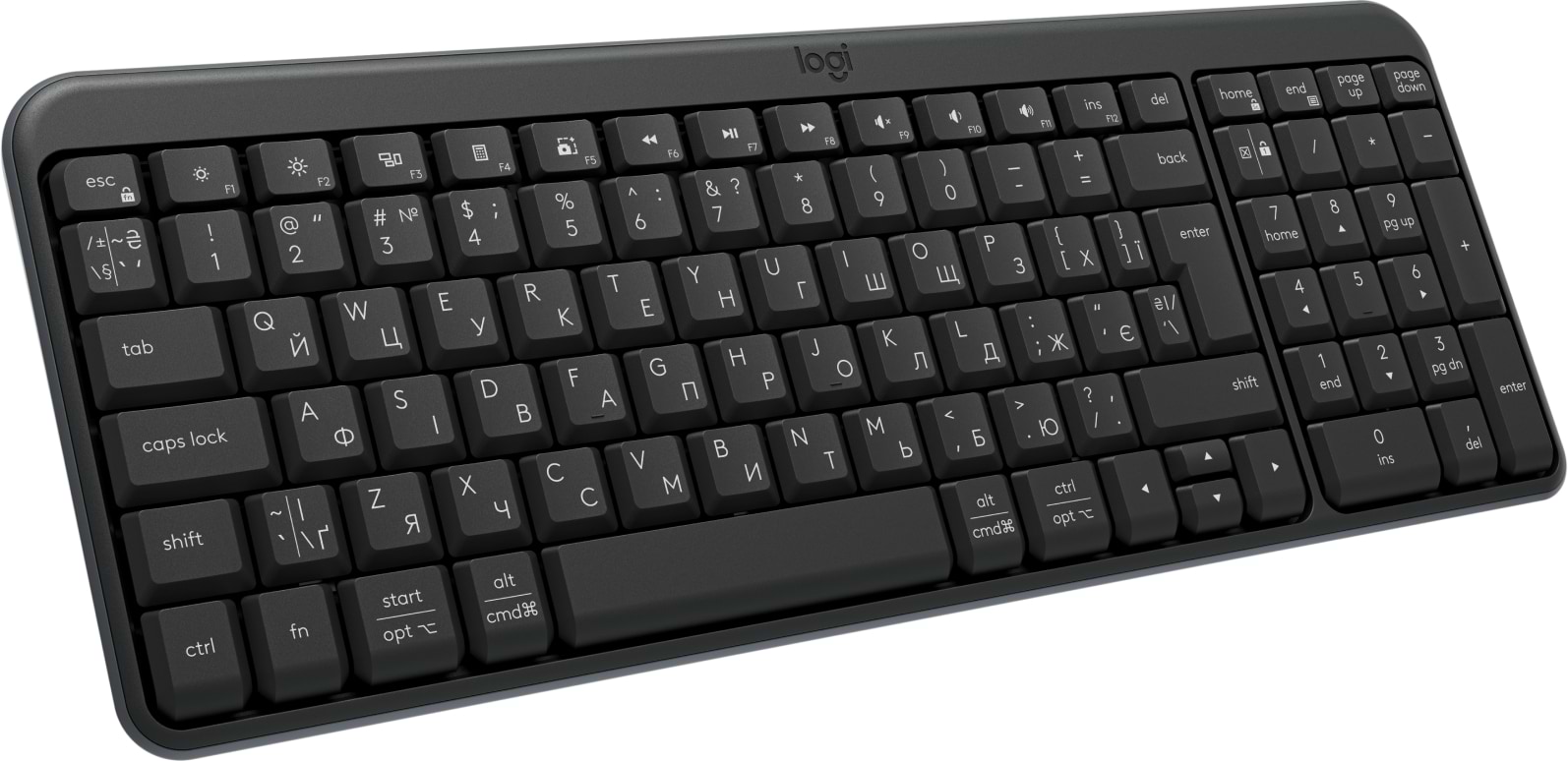 Клавиатура беспроводная Logitech K250 Wireless Keyboard Graphite UKR (920-013822) - Фото 1