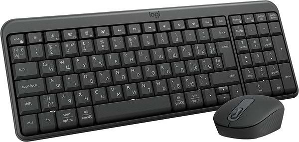 Фото - Клавіатура + миша бездротова Logitech MK250 Wireless Combo Graphite UKR (920-013823)