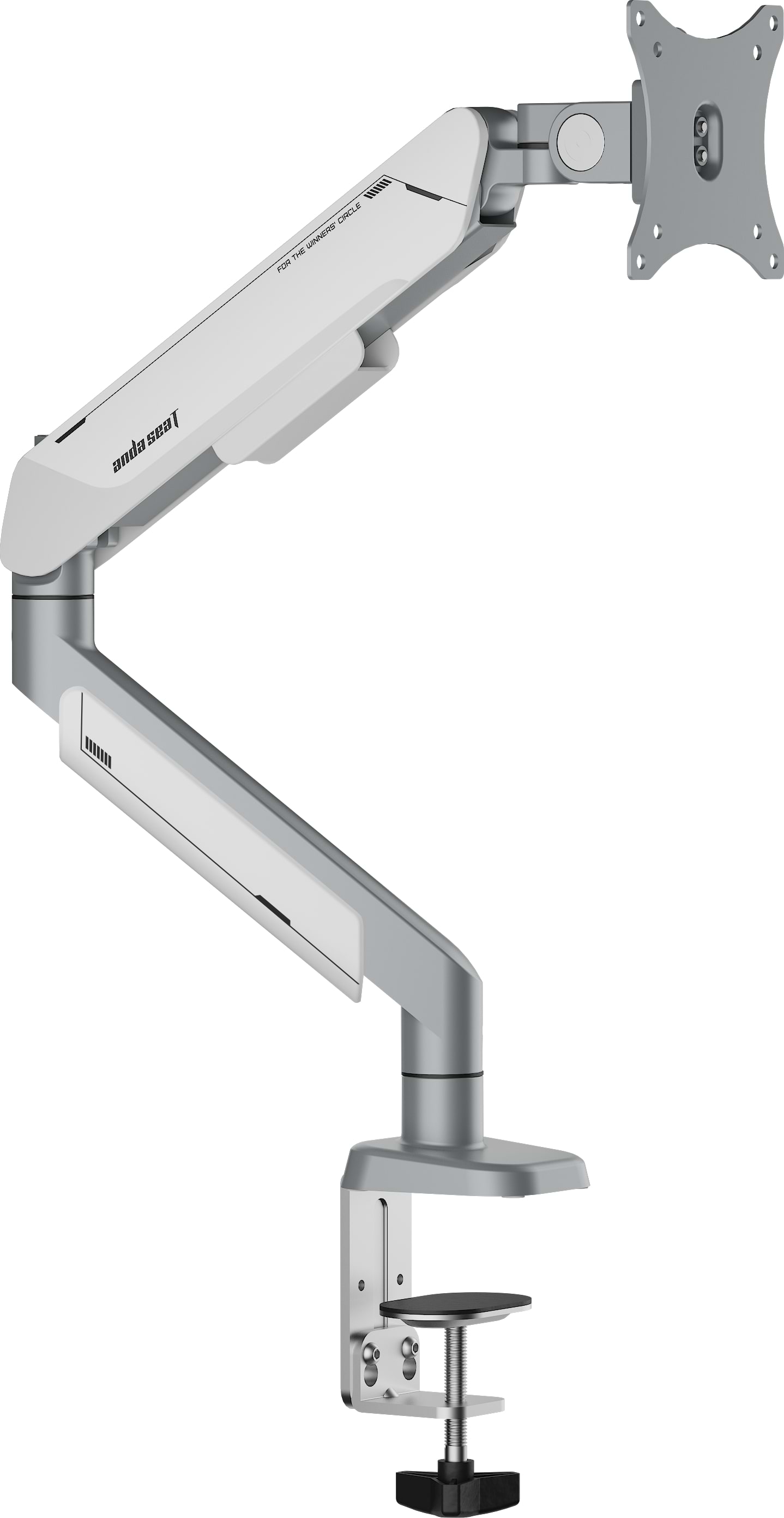 Крепление настольное Anda Seat Stealth PRO II White&Gray (AD-W-A9-1S-FW) - Фото 1