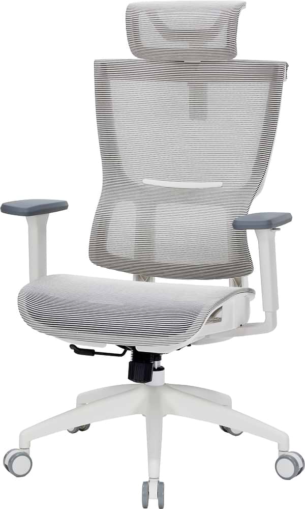 Фото - Крісло офісне OfficePro Elegant (OC660-W-DG-DG) White/Dark Gray