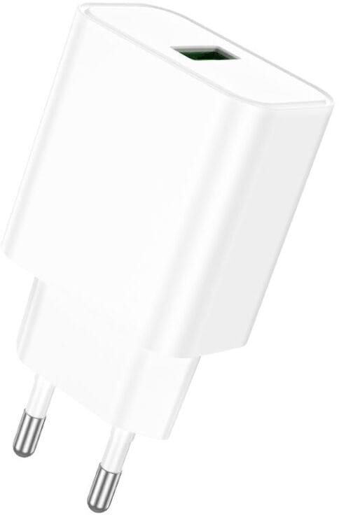 Мережевий зарядний пристрій BOROFONE BA72A Spring single port QC3.0 charger White (6974443388558)