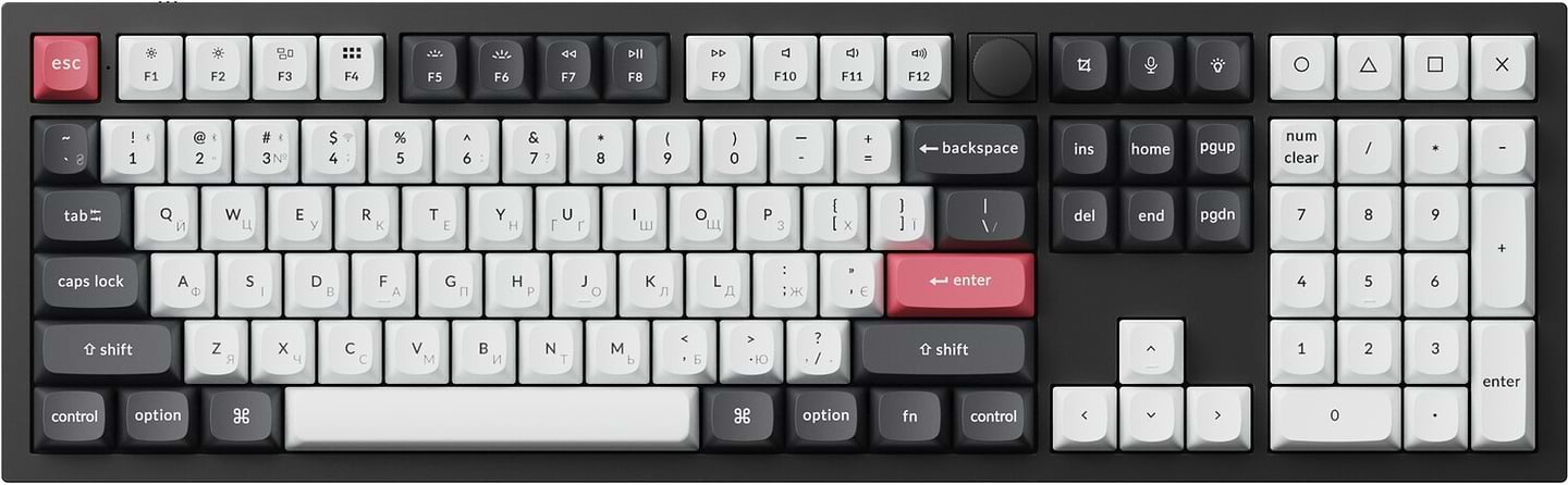 Клавіатура бездротова Keychron Q6 HE Magnetic Switch Black RGB (Q6H-M1-UA)