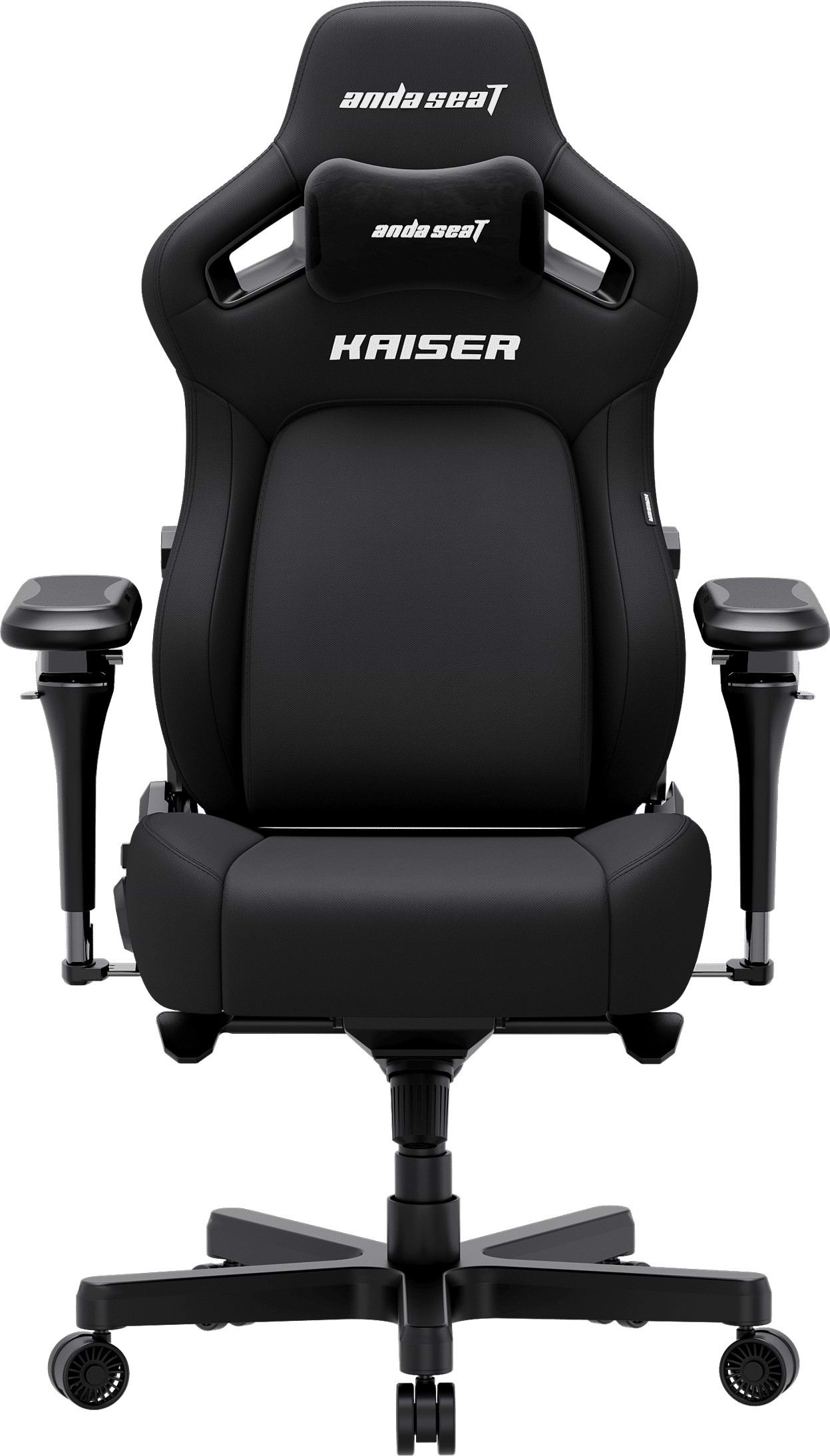 Кресло для геймеров Anda Seat Kaiser 4 V2 Size XL Black Fabric (AD12YDDC-XLL-20-B-CF-03) - Фото 1
