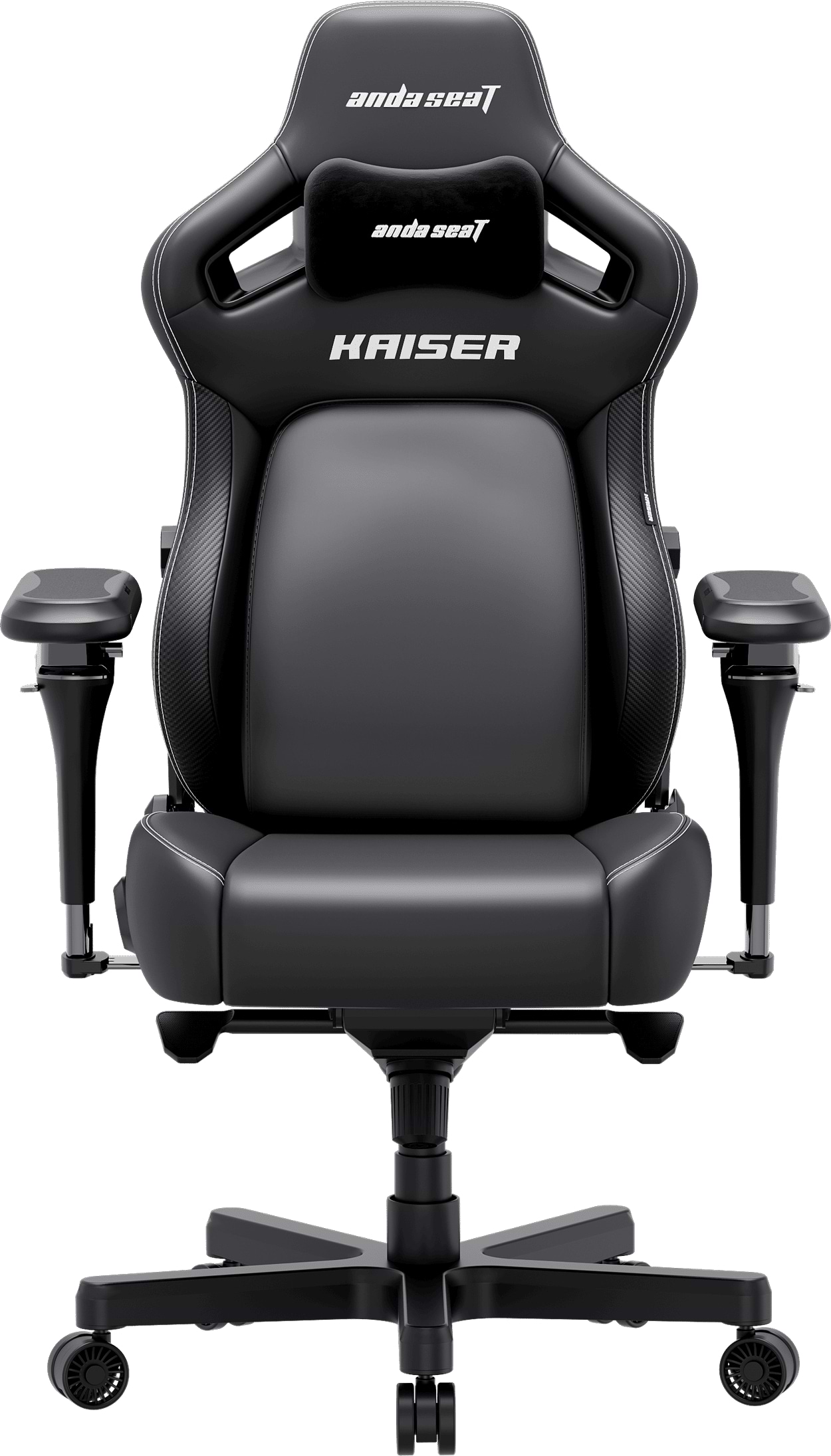 Кресло для геймеров Anda Seat Kaiser 4 V2 Size XL Black PVC (AD12YDDC-XLL-20-B-PV/C-03) - Фото 1